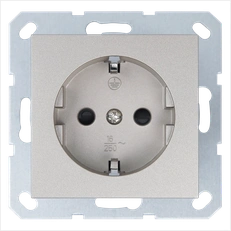 Изображение Розетка SCHUKO© с защитными шторками 16A 250V~ 2P+T, цвет шампань